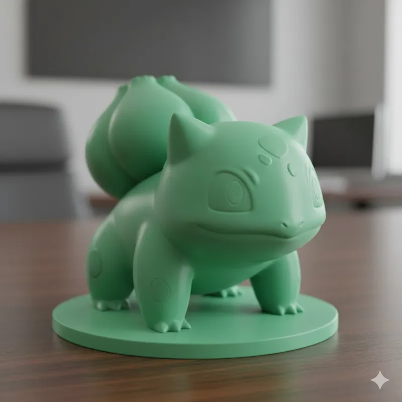 Bulbasaur – Print-Ready 3D Pokémon Figurine Green