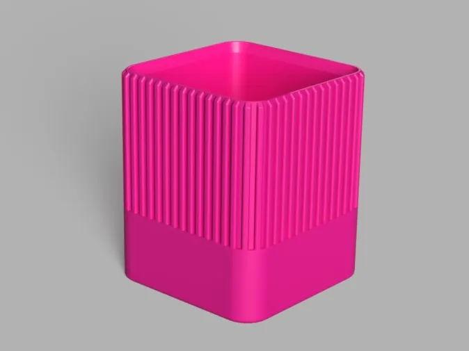 笔筒简约竖纹