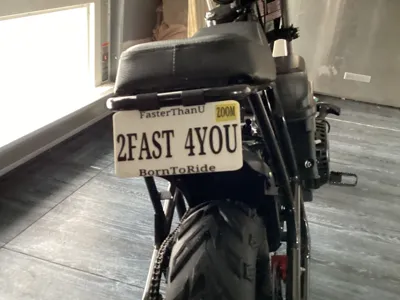 Mini bike license plate