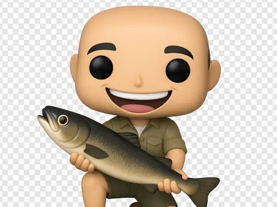 fisherman whit a fish