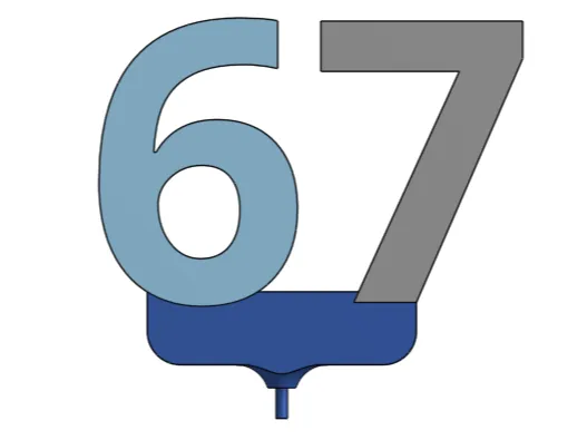 67 Birthday Cake Topper