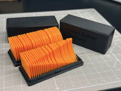 Radius Gauges and Box with Snap-Fit Lid