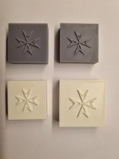 Maltese cross stamp for leather