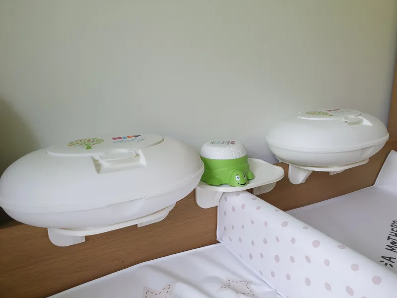 Shelf for bed or changing table