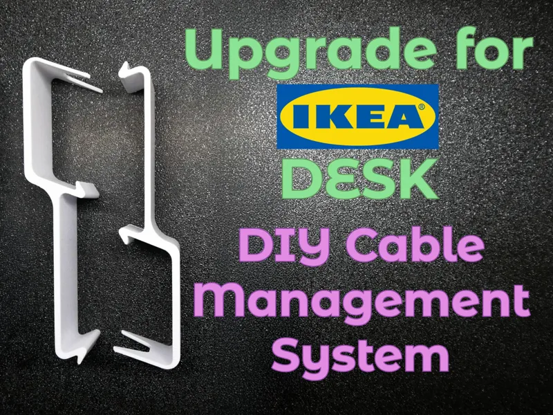 Modular Cable Management Mounts for IKEA TROTTEN