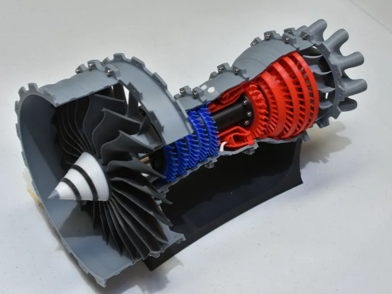 Minimal printing supports 3D Printable Jet Engine