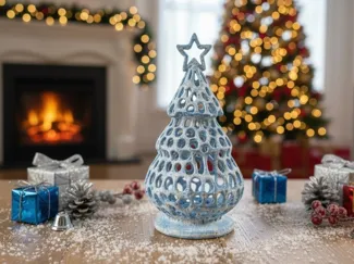 Voronoi Christmas Tree Ornament