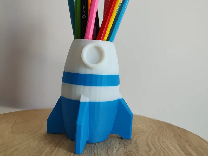 Rocket Pencil Holder