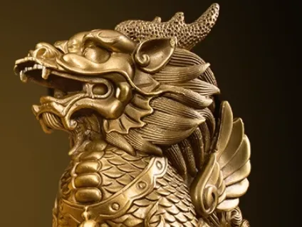 马蹄麒麟一对