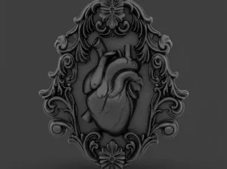 Gothic Anatomical Heart Wall Decoration  Macabre 