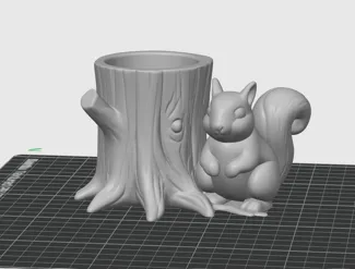 Tree stump and Woodland Squirrel holder organizer