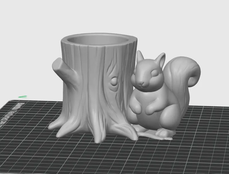 Tree stump and Woodland Squirrel holder organizer