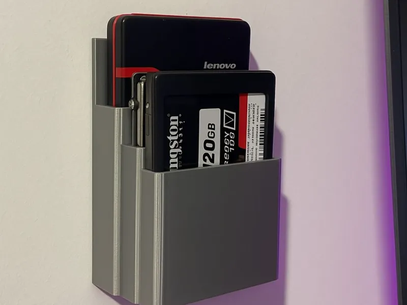 Wall SSD Holders - 3 Compartments