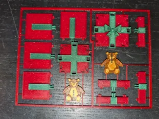 Christmas card kit Present with Bear