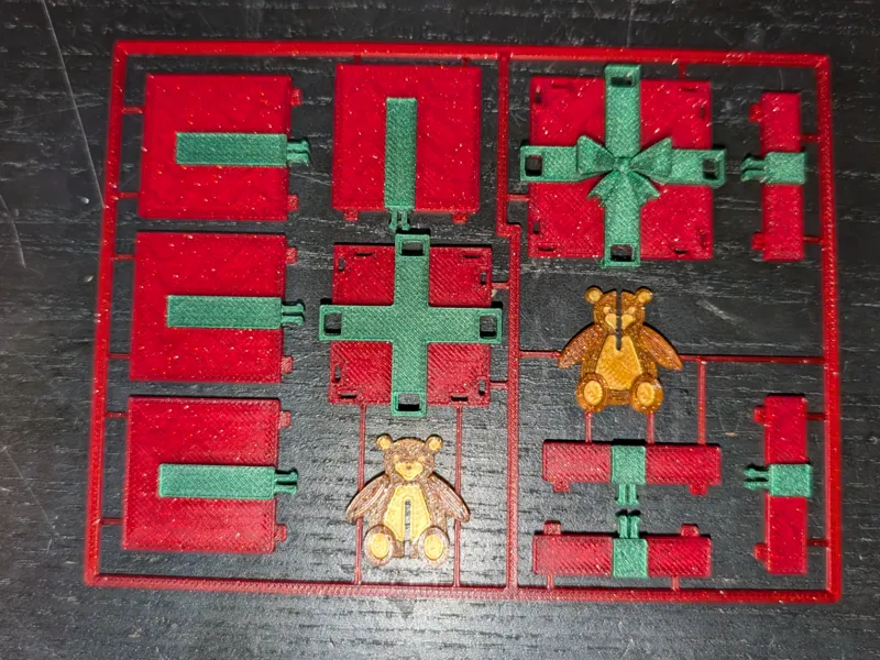 Christmas card kit Present with Bear