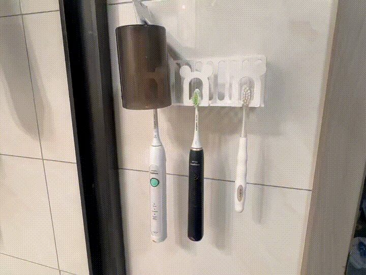 简约小熊牙刷架/杯架