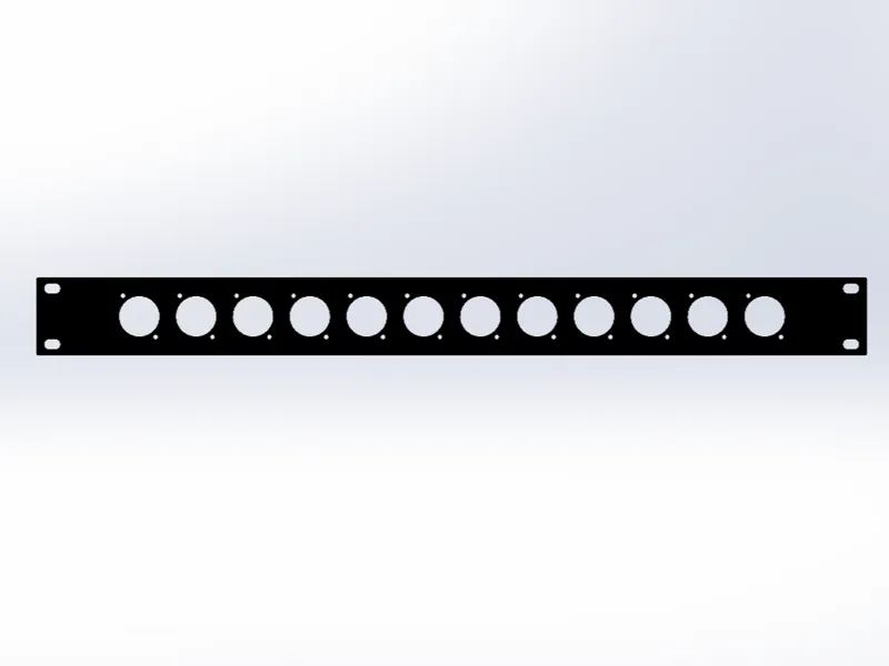 12 XLR panel 19 inch 1U