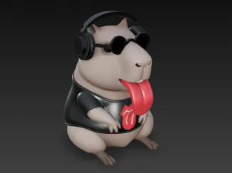 Capibara DJ Rockero (Rolling Rodent)