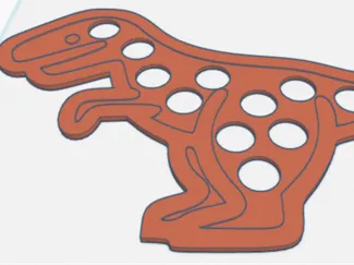 Dinosaur magnet chips