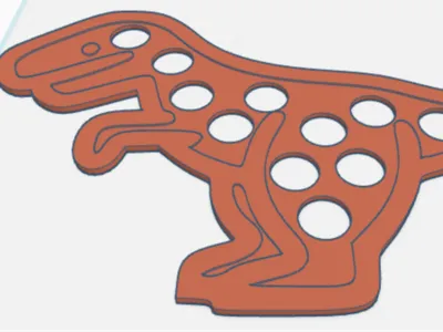 Dinosaur magnet chips