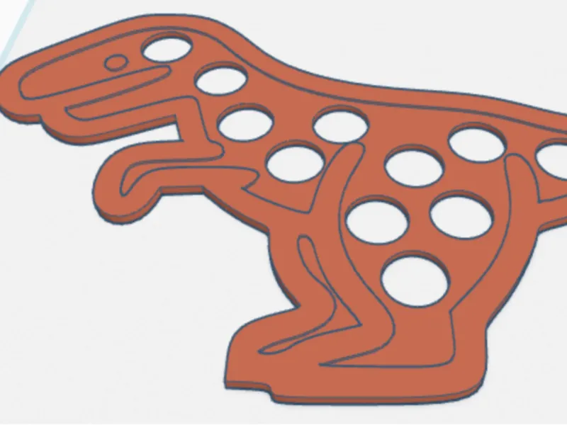 Dinosaur magnet chips