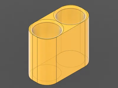 Dual solid glue stick base for Bambu Lab 21g solid glue, Gree Orange Light compatible
