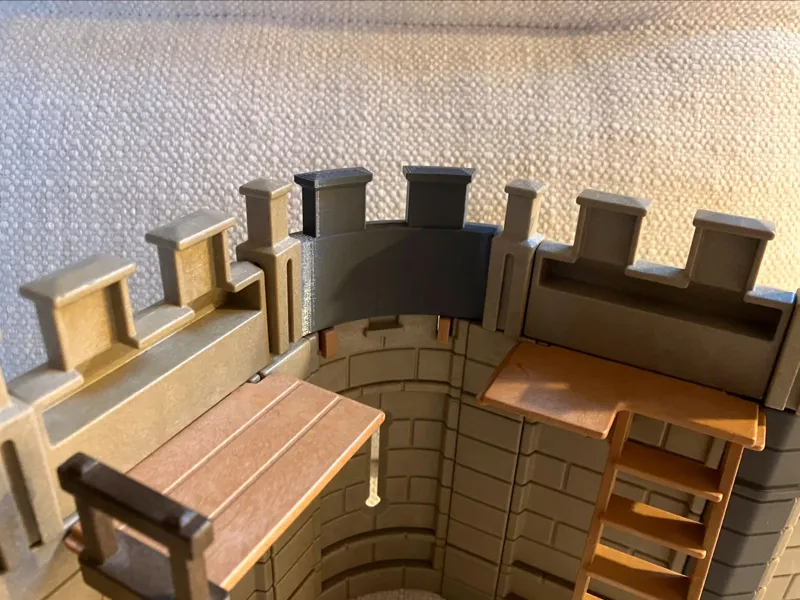 Playmobil castle round wall top piece