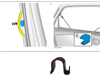 Sunblind clip volvo 8698777