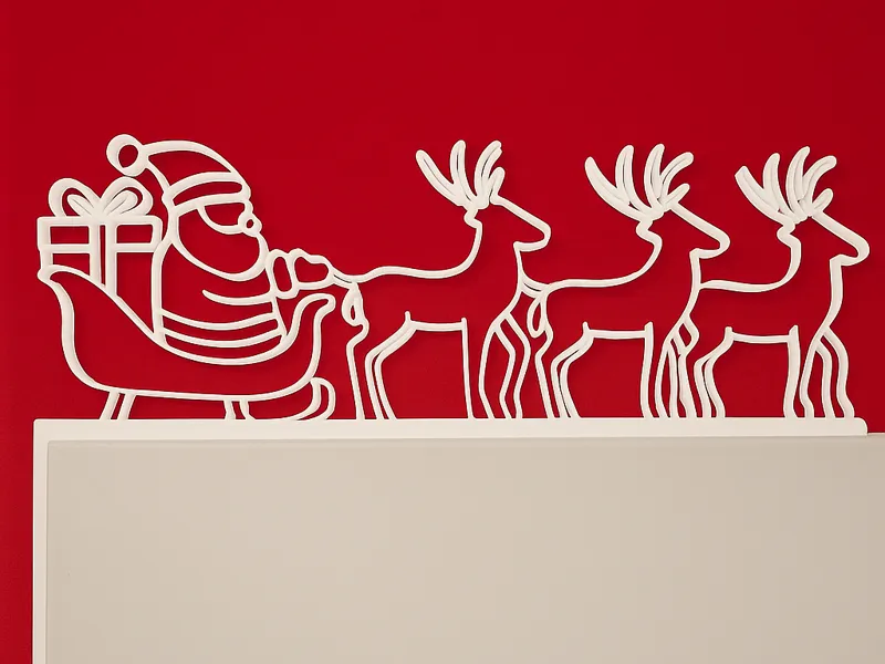 Weihnachtlicher Schlitten mit Rentieren
