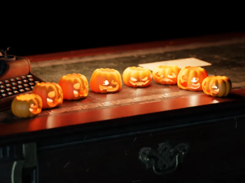 Pumpkin Lantern Set – 8 Fun Tealight Holders