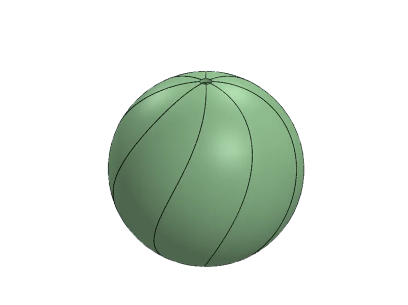 hybrid part of ball from plywood