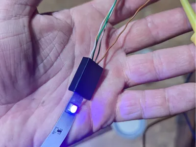 Solderless 10mm 4-wire LED strip wire clip/splice