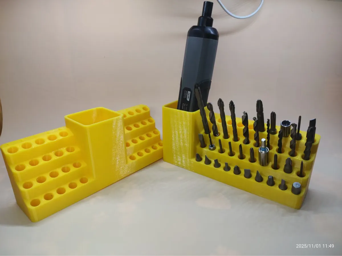 [Left/Center] Electric Screwdriver + 40-Bit Storage Box | Tilted Finger ...