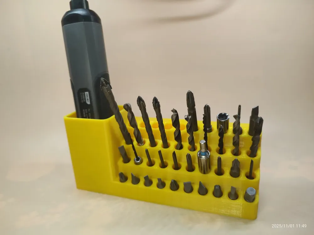 [Left/Center] Electric Screwdriver + 40-Bit Storage Box | Tilted Finger ...