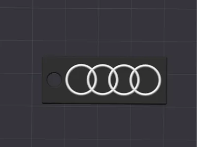 Audi logo keychain