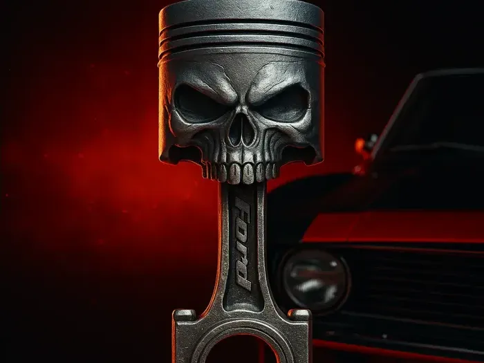 SKULL PISTON KEYCHAIN