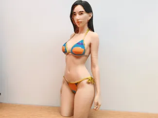 比基尼美女半身像