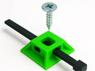 Zip tie mount for screw or tape