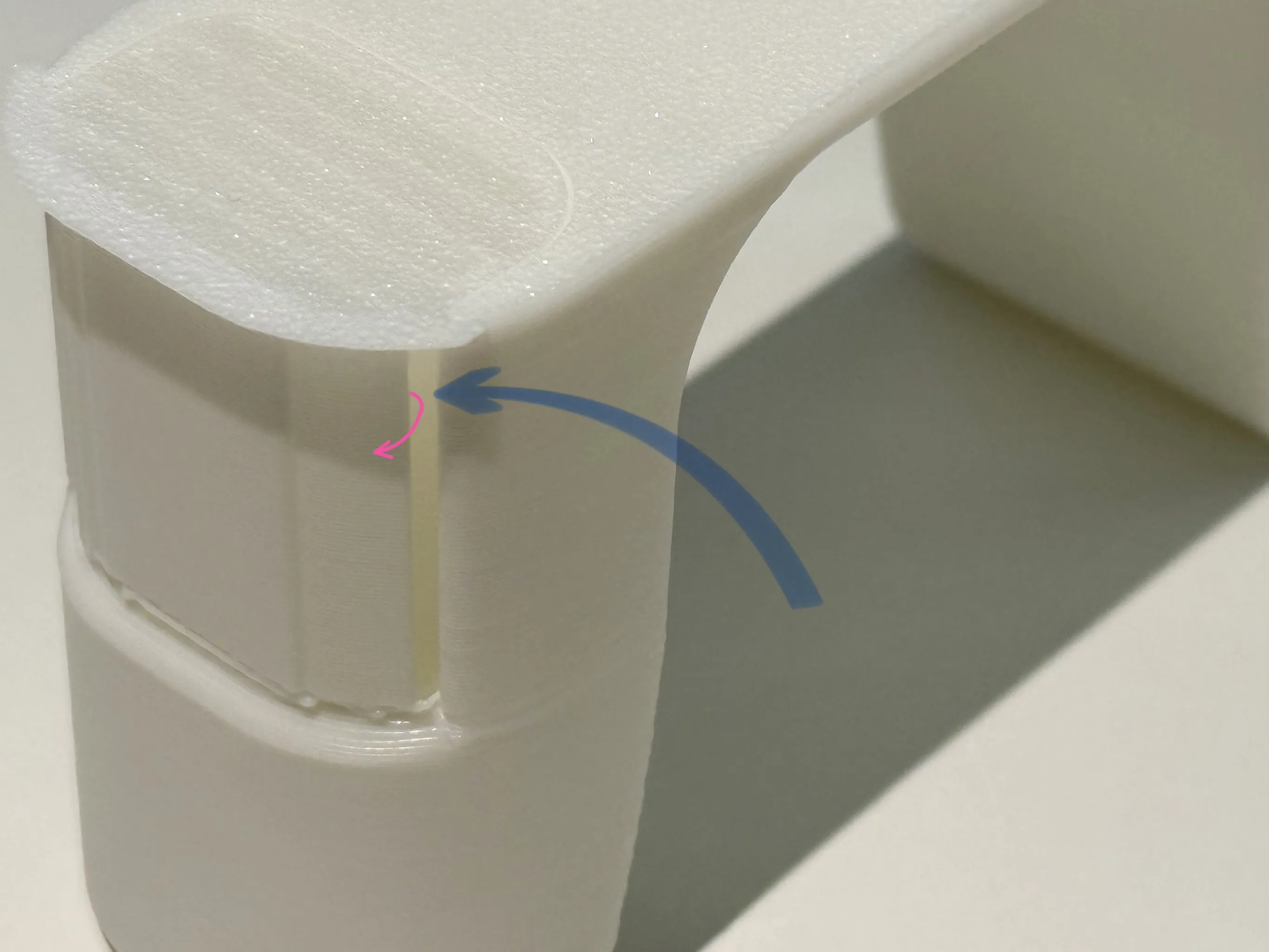 Recommended position to remove supports