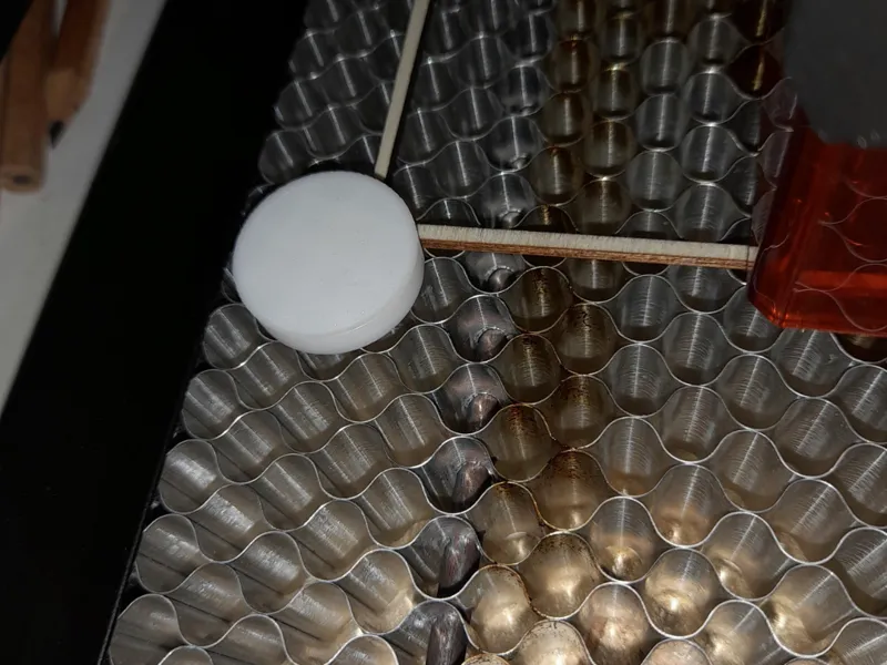Laser cutting honeycomb pins