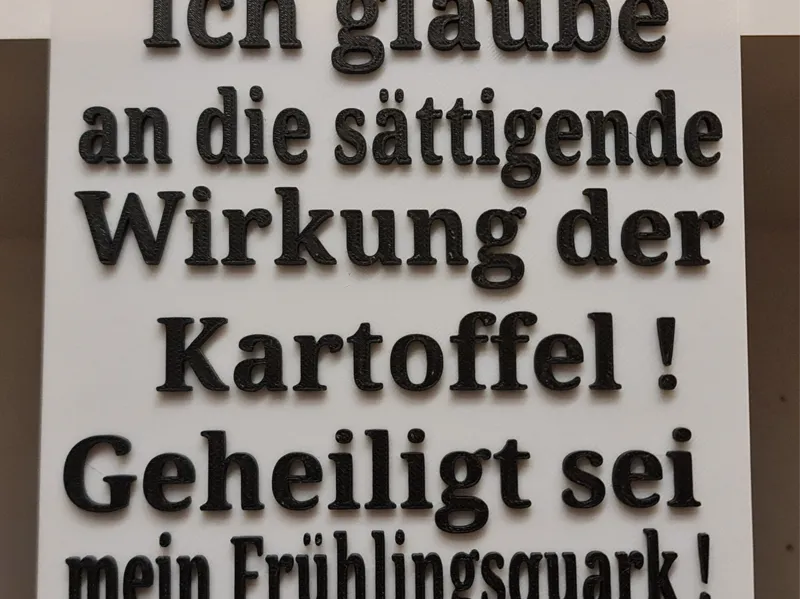 Ich glaube ...