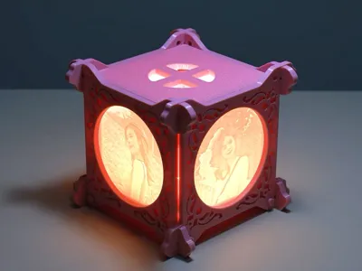 lithophane lamp frame