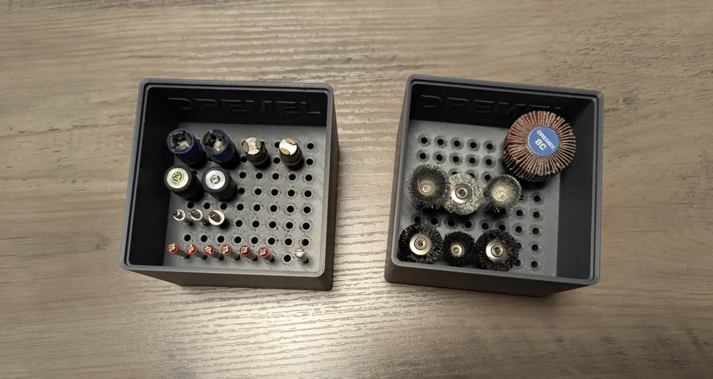 Gridfinity stackable bins for Dremel accessories - Free 3D Print Model ...