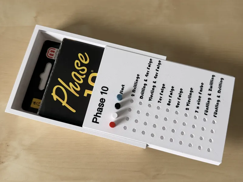 Phase 10 Box Spielstandanzeige (4 Spieler / DE)
