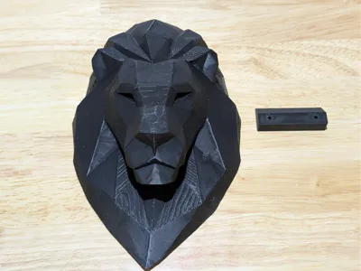 Wall Mount Low Poly Lion Head