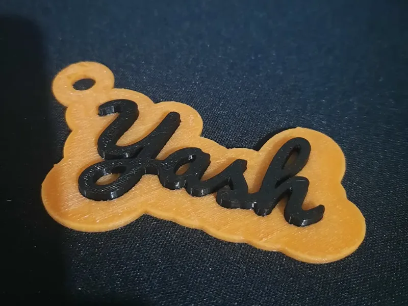 Yash 3D Keychain – Two-Color Layered Design