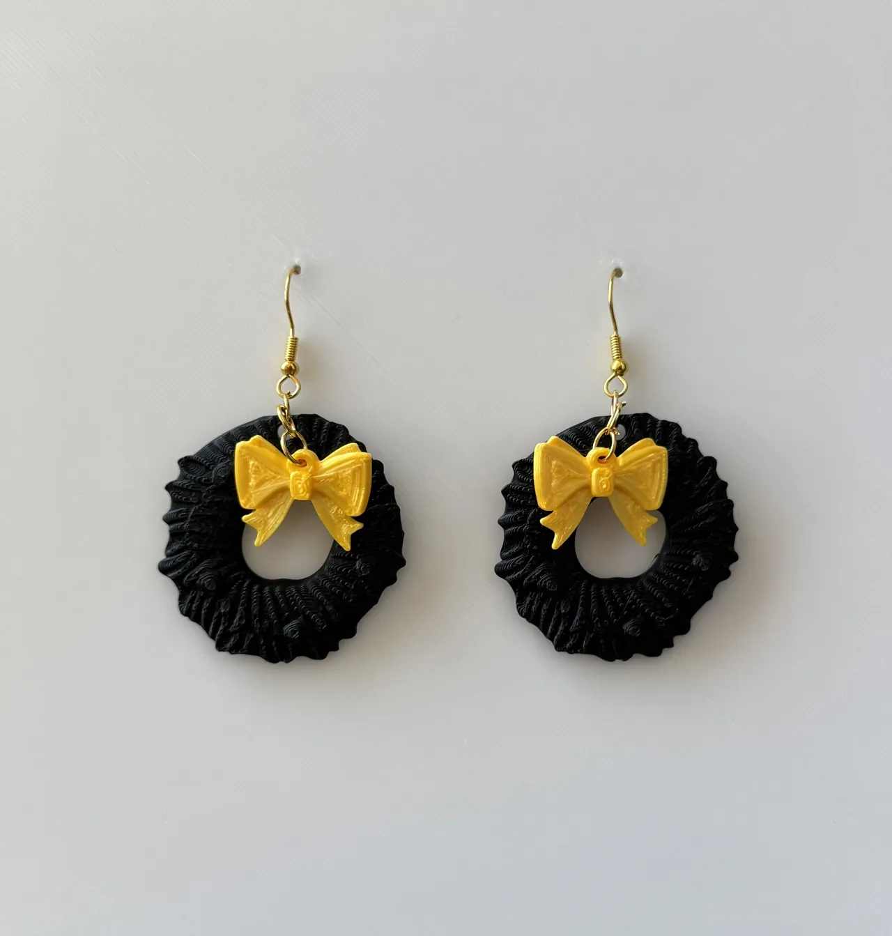 Earring christmas wreath corona pendiente navidad view 4