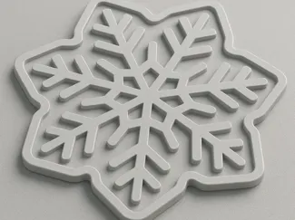 Simple Christmas Snowflake Coaster
