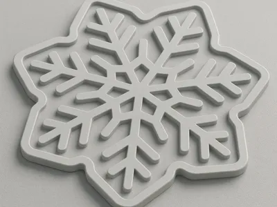 Simple Christmas Snowflake Coaster