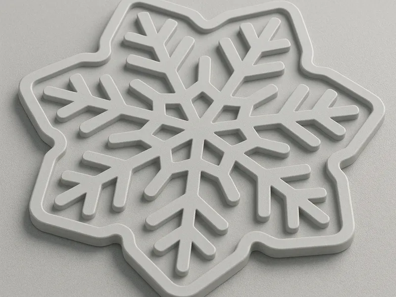 Simple Christmas Snowflake Coaster